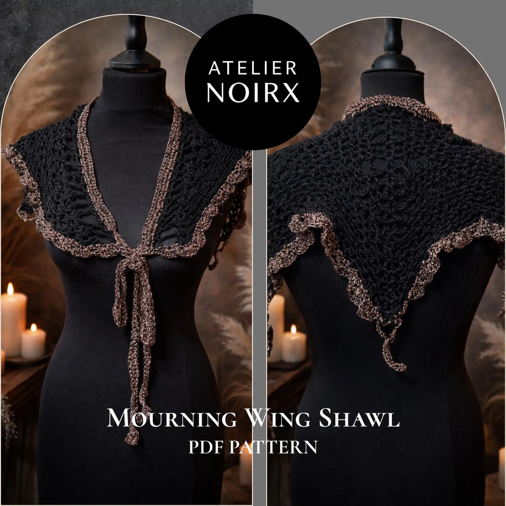Mourning Wing Shawl - Crochet Pattern